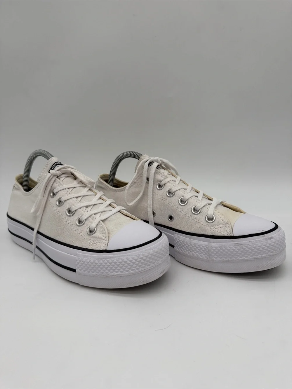 Converse Chuck Taylor All Star White Lift Low Platform Womens 8 Sneakers 560251F - Picture 5 of 16